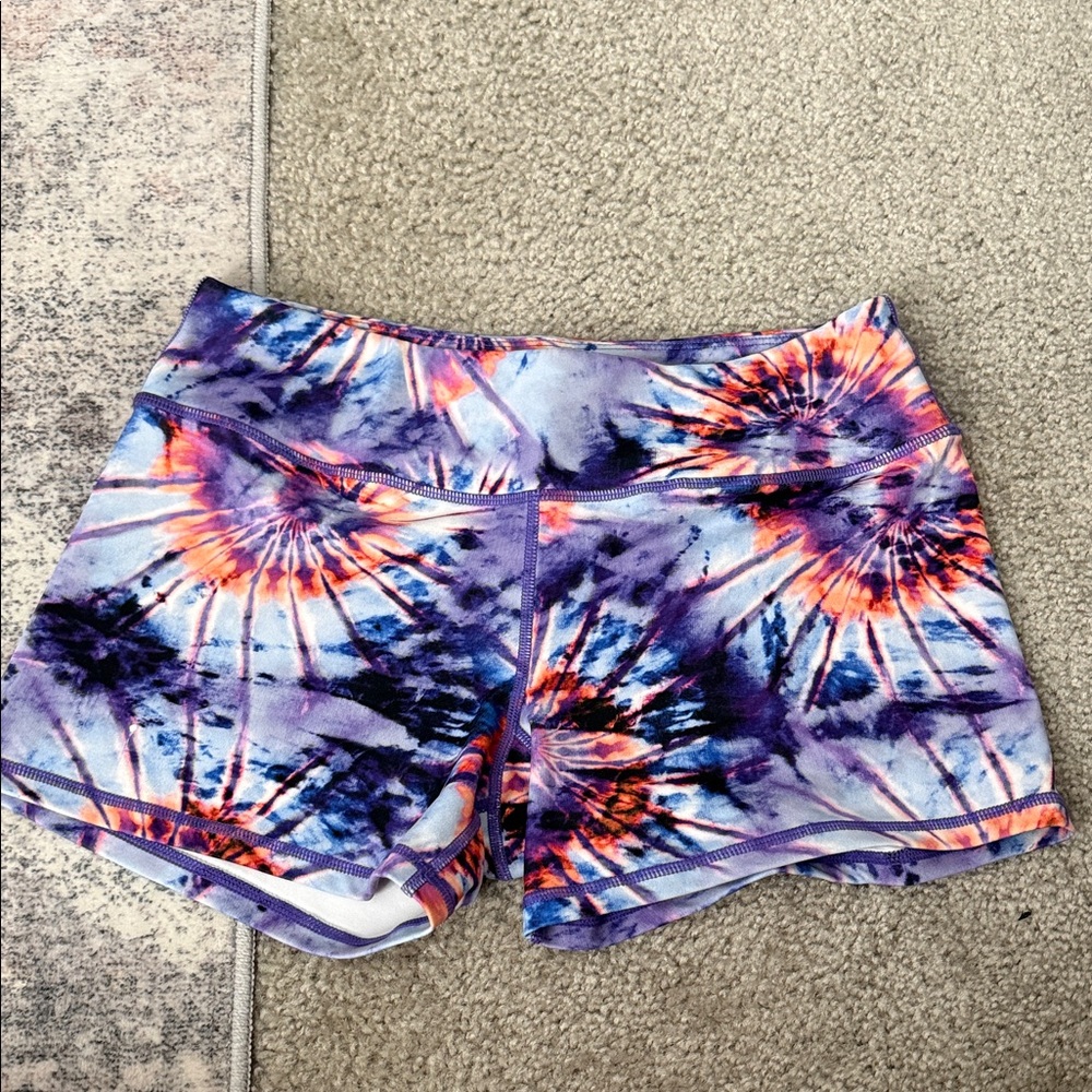 Born Primitive Purple and Orange Tie-Dye Athletic Shorts